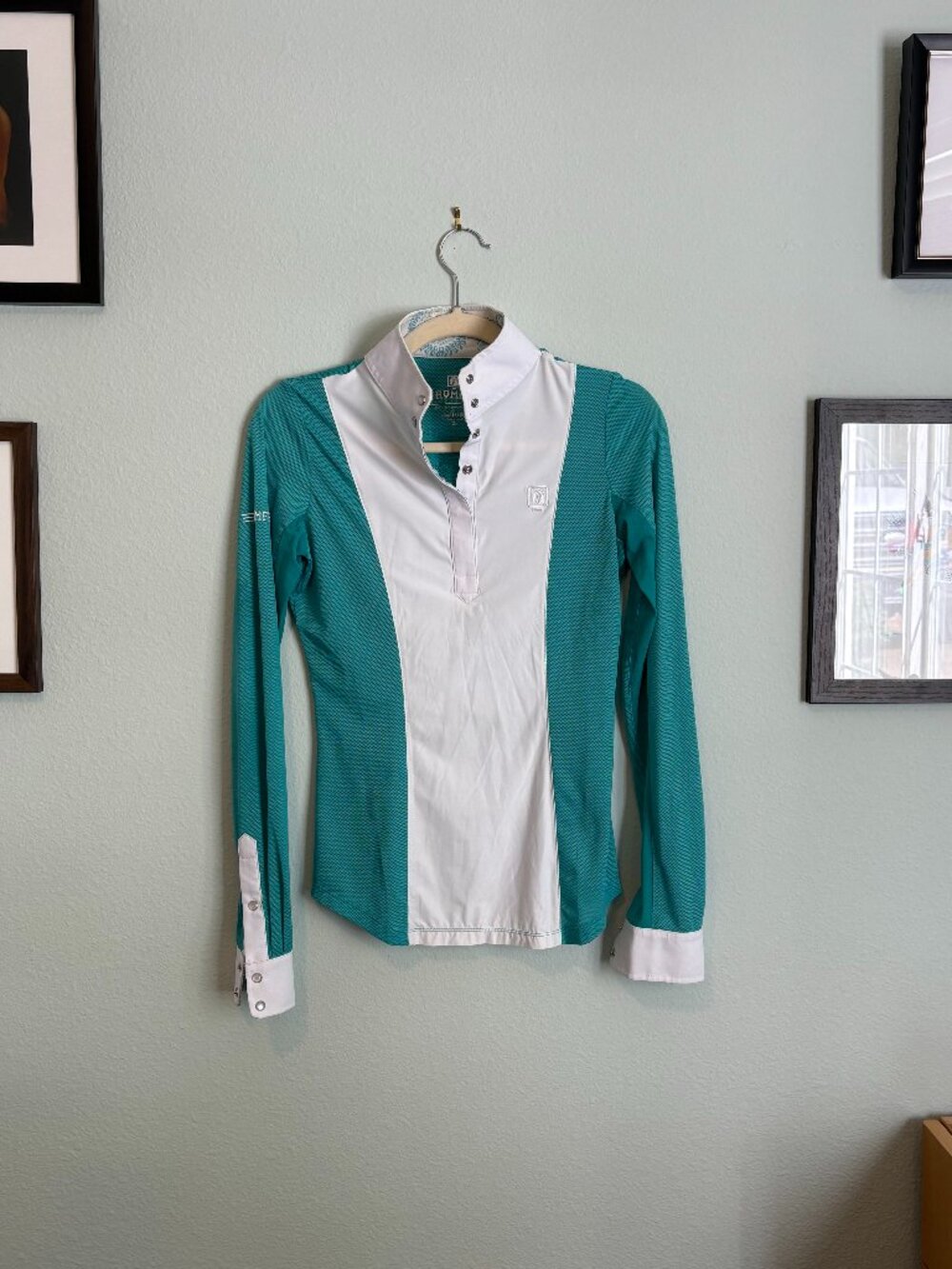 Romfh Schuyler Long Sleeve Show Shirt - Teal XS